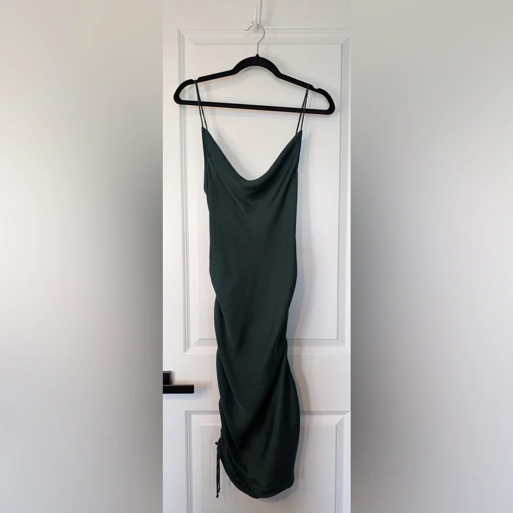 Intimately Free People Women’s Ruched Emerald Green Dress NWOT Size Small